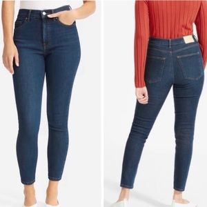 EVERLANE Jeans High Rise Skinny Stretch Ankle Length Size 30
